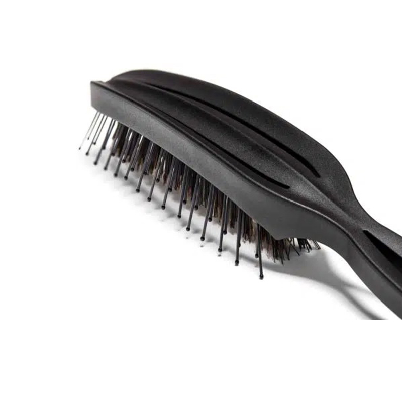 Hair Brush Airy 3 Back Carbon Pure Boar Bristles Resin Pins Anti Static 642 Acca Kappa