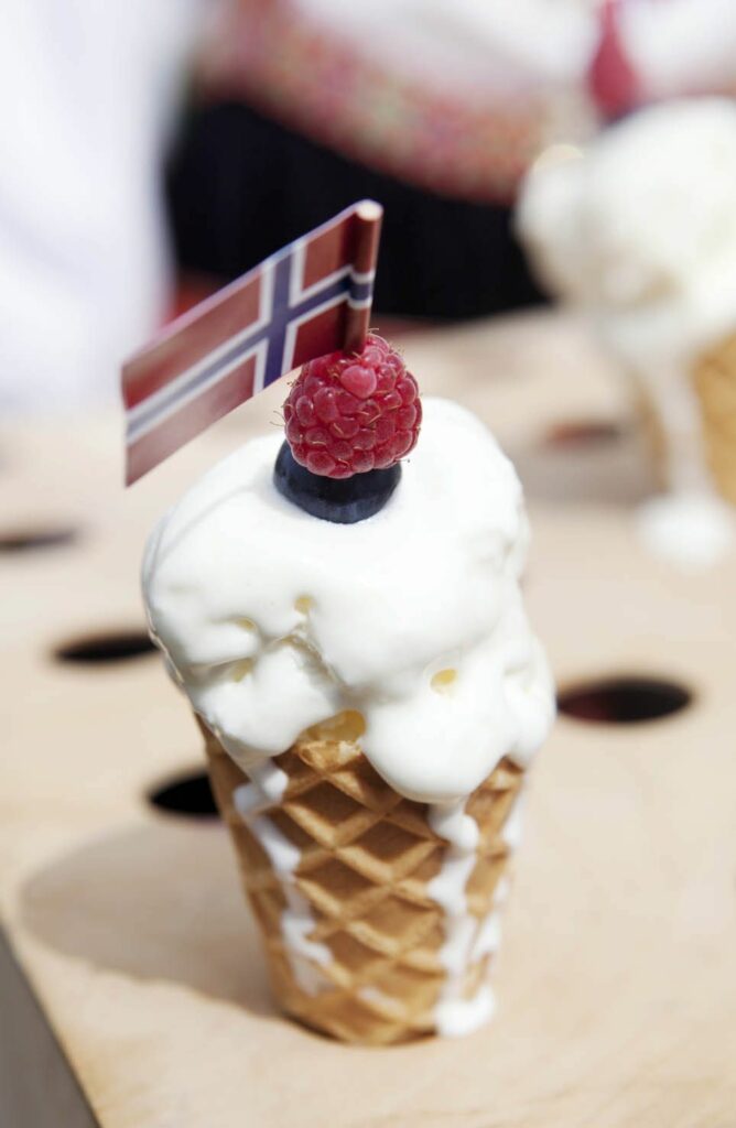 Parade i sladoled Norveska zastava