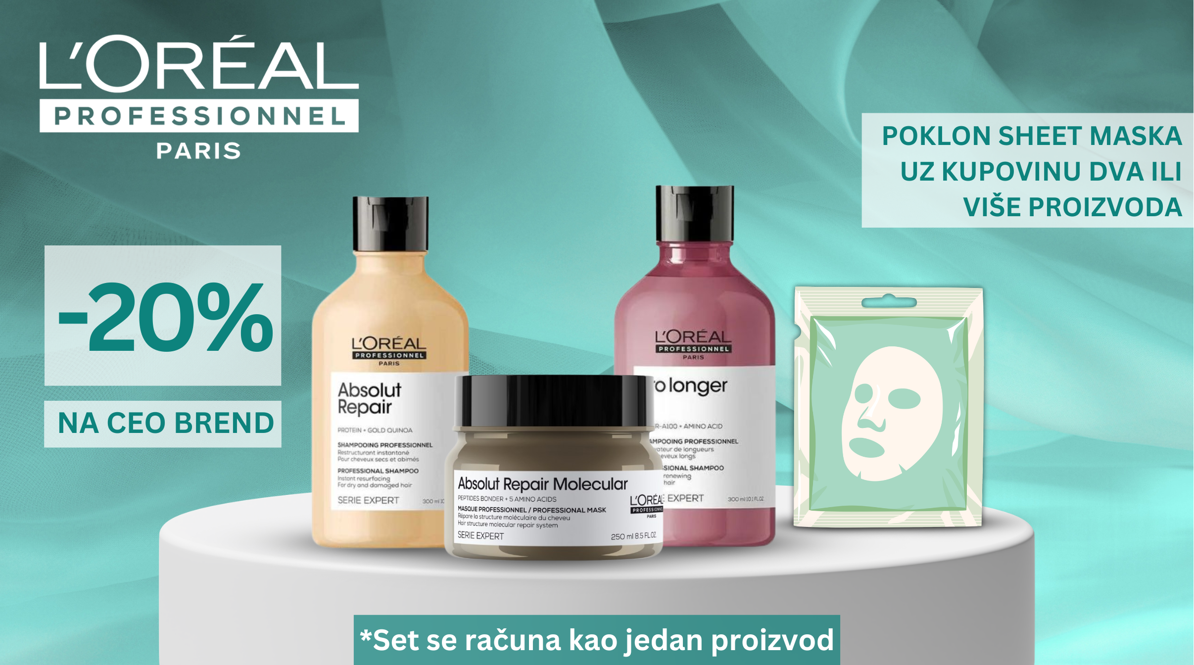 Loreal professionnel numi akcija popust sniženje poklon sheet maska 
